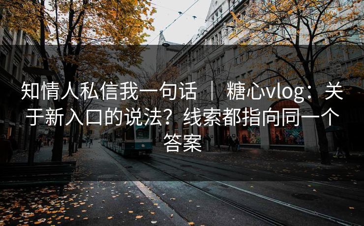 知情人私信我一句话 | 糖心vlog:关于新入口的说法?线索都指向同一个答案 第1张 知情人私信我一句话 | 糖心vlog:关于新入口的说法?线索都指向同一个答案 第1张