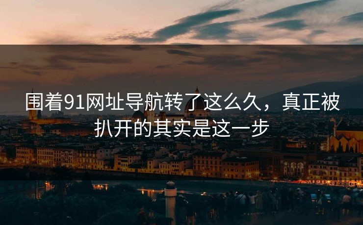 围着91网址导航转了这么久，真正被扒开的其实是这一步  第1张